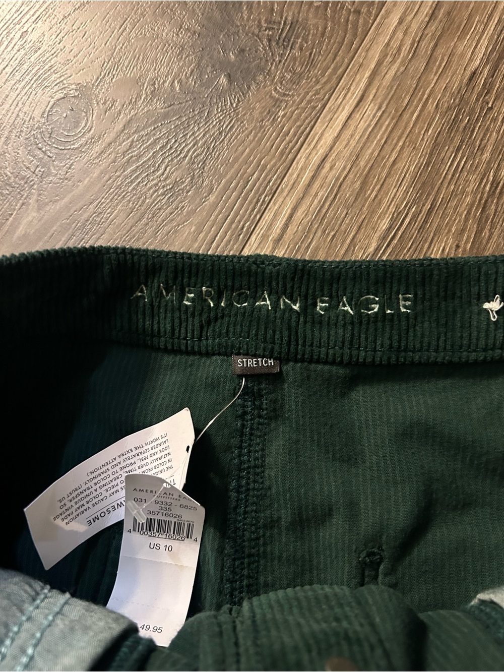 NWT American Eagle Outfitters Dark Green Corduroy Skirt - Picture 8 of 9